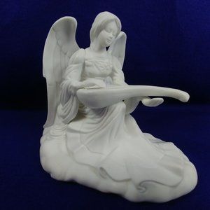 Vintage Angel Figurine Sitting Playing the Lute